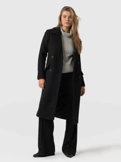 Saint + Sofia Hampton Coat In Black