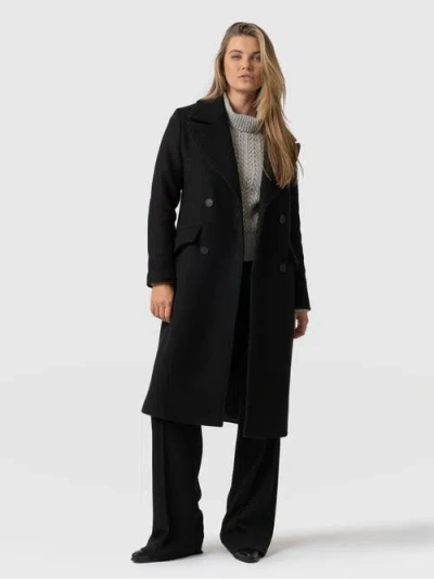 Saint + Sofia Hampton Coat In Black