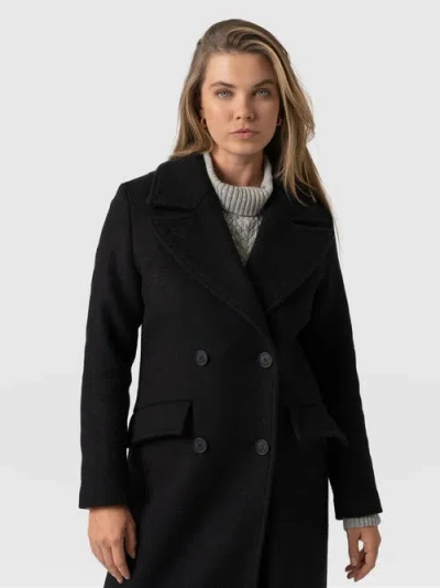 Saint + Sofia Hampton Coat In Black