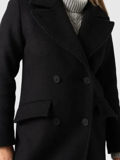 Saint + Sofia Hampton Coat In Black