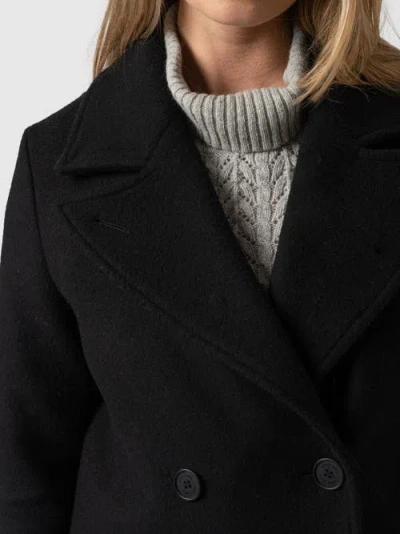 Saint + Sofia Hampton Coat In Black