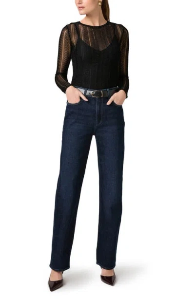 Paige Stevie High Waist Straight Leg Jeans In Blue