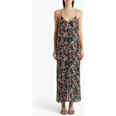 Khaite Taja Floral-print Silk-chiffon Maxi Dress In Multi