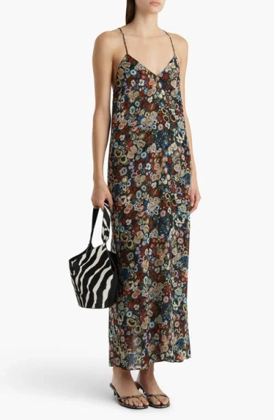 Khaite Taja Floral-print Silk-chiffon Maxi Dress In Multi