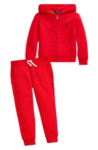Polo Ralph Lauren Ralph Lauren Fleece Full-zip Hoodie In Red