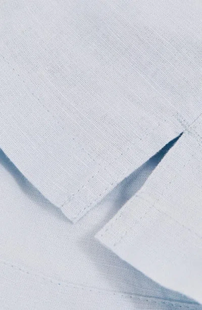 Reiss Kids' Cleo Slub Cotton & Linen Drawstring Shorts In Blue