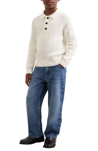 Reiss Kids' Evesham Polo Sweater In White