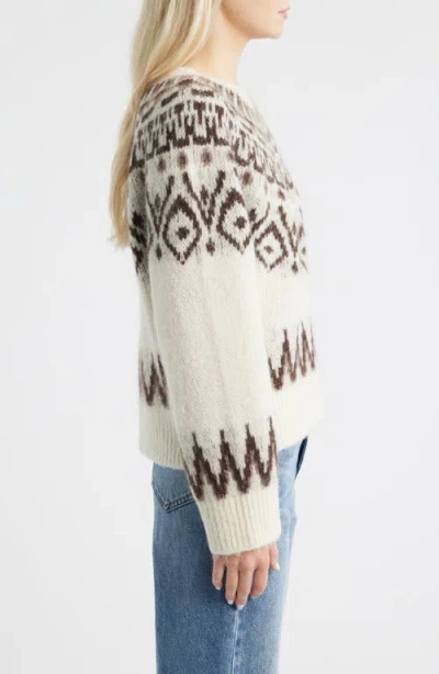 Madewell Fair Isle Boxy Sweater In Neutral