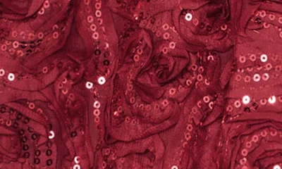 Reiss Kids' Dulcie Rosette Sequin Tiered Party Dress In Red