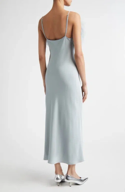 A.l.c . Odette Feathered Crepe Gown In Blue