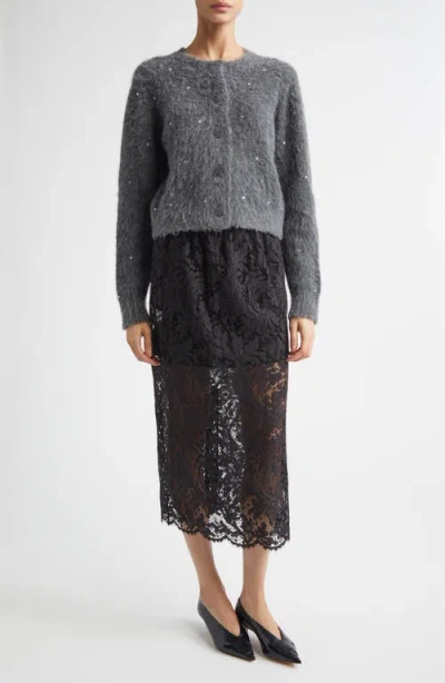 A.l.c . Lainie Rhinestone Embellished Crewneck Sweater In Gray