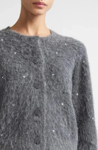 A.l.c . Lainie Rhinestone Embellished Crewneck Sweater In Gray