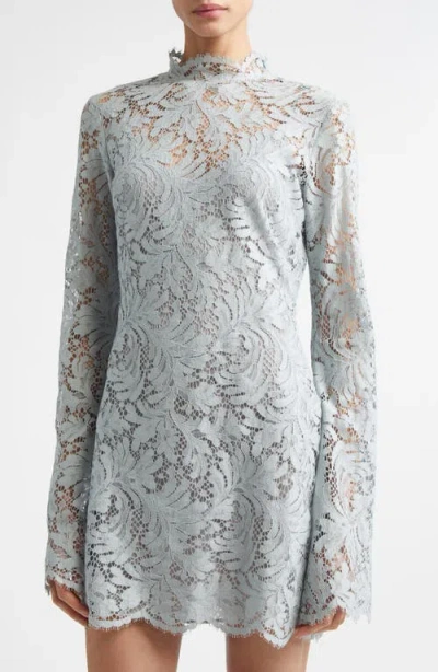 A.l.c . Eden Floral Lace Mock Neck Minidress In Blue