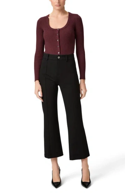 Paige Nixie Ankle Flare Ponte Pants In Black