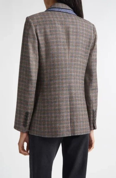 Veronica Beard Hedi Plaid Dickey Jacket In Multi