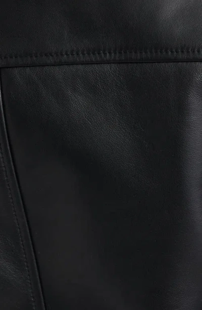 Frye Classic Leather Bomber Jacket In Brown