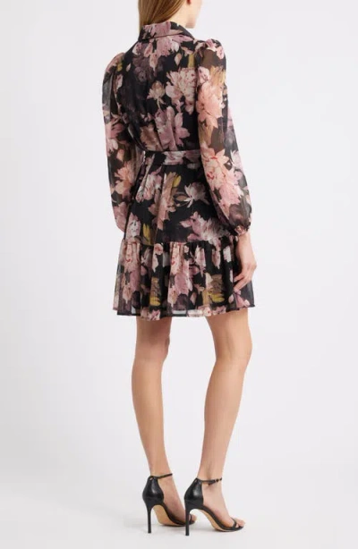 Anne Klein Printed Shirtdress In Multi