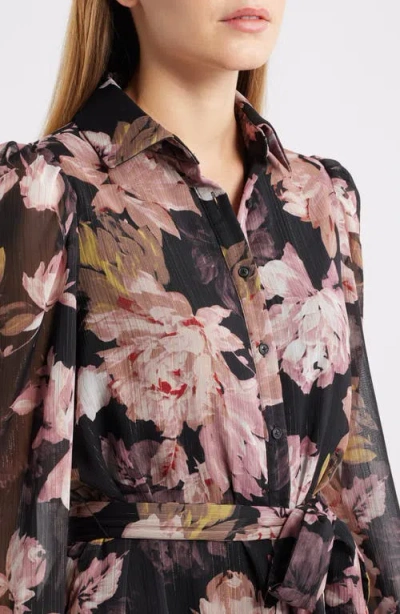 Anne Klein Printed Shirtdress In Multi