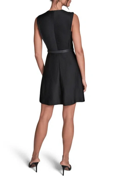 Bcbg Sleeveless Belted Minidress In Black