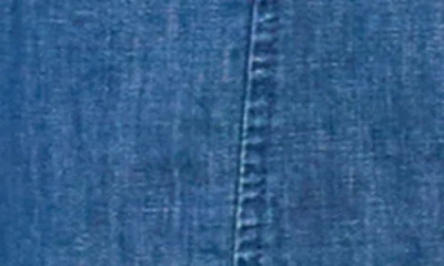 Wash Lab Denim Sweet Fade Tie Waist Denim Shirtdress In Blue