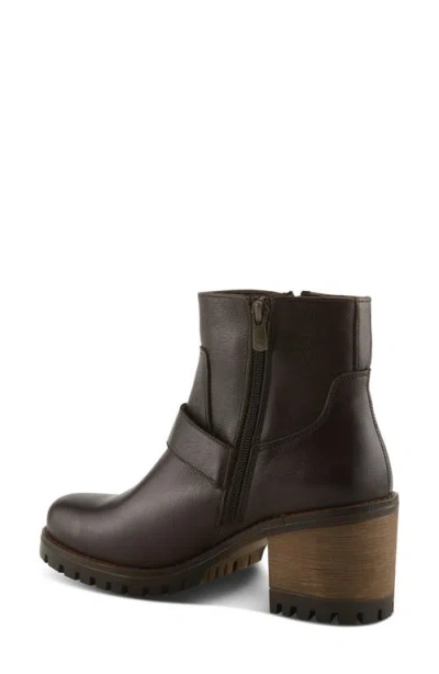 Spring Step Acco Block Heel Bootie In Brown