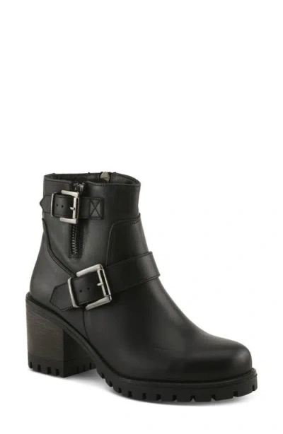 Spring Step Acco Block Heel Bootie In Black