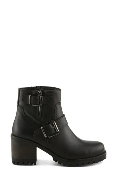 Spring Step Acco Block Heel Bootie In Black