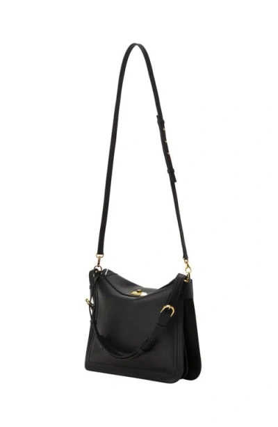 Lanvin Compagnon Small Asymmetrical Bag With A Python Finish In Black