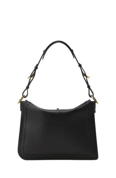 Lanvin Compagnon Small Asymmetrical Bag With A Python Finish In Black