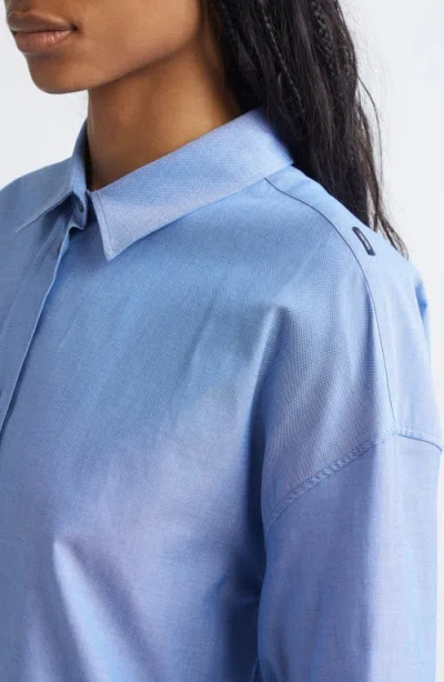 Max Mara Adele Cotton Button-up Shirt In Blue