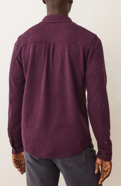 Marine Layer Pacifica Nep Stretch Twill Overshirt In Purple