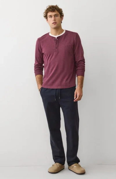 Marine Layer Pacifica Stretch Henley In Purple