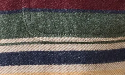 Marine Layer Pacifica Multi Stripe Stretch Twill Overshirt In Neutral