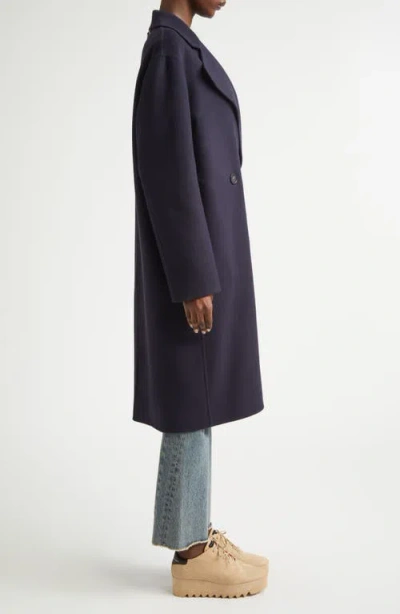 Stella Mccartney Iconic Wool Coat In Blue