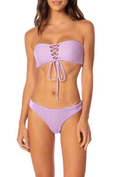 Maaji Purple Lavender Flirt Reversible Bikini Bottoms In Purple