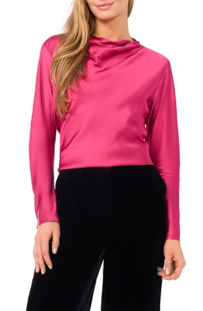 Ted Baker Amy Cowl Neck Satin Top In Pink