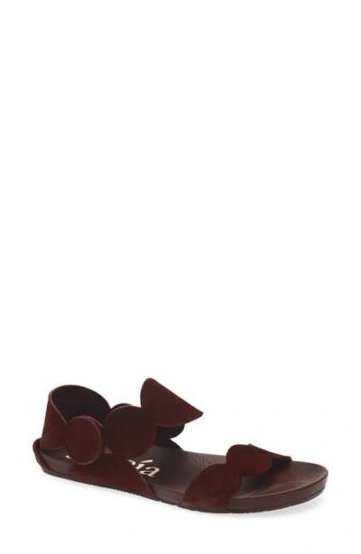 Pedro Garcia Jeanne Ankle Strap Sandal In Burgundy