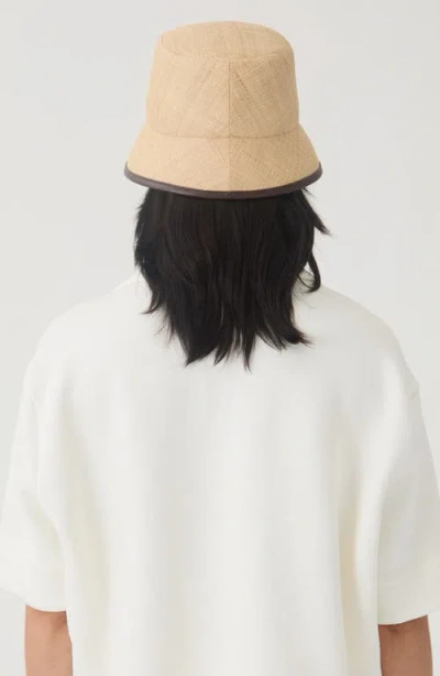 Eugenia Kim Yuki Upf 50+ Packable Raffia Bucket Hat In Neutral