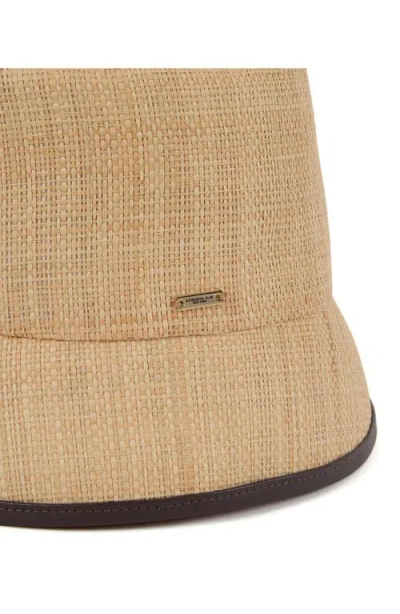 Eugenia Kim Yuki Upf 50+ Packable Raffia Bucket Hat In Neutral