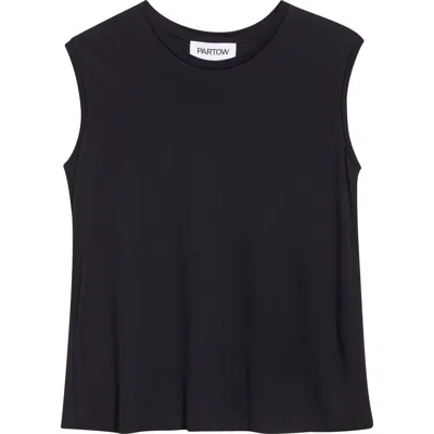 Partow Oliver Modal & Cashmere Tank In Black