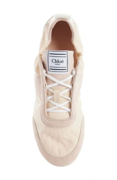 Chloé Stylish Kick Sneakers Featuring Contrast Sole In Pink