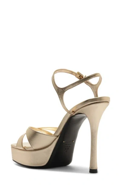 Schutz Maxine Ankle Strap Platform Sandal In Gold