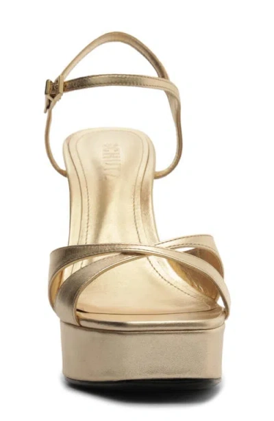 Schutz Maxine Ankle Strap Platform Sandal In Gold