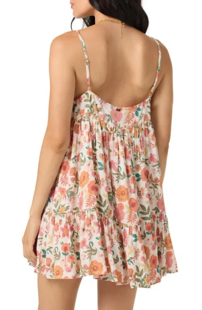 O'neill Juniors' Saltwater Solids Rilee Crinkle Cover-up Mini Dress In Multi