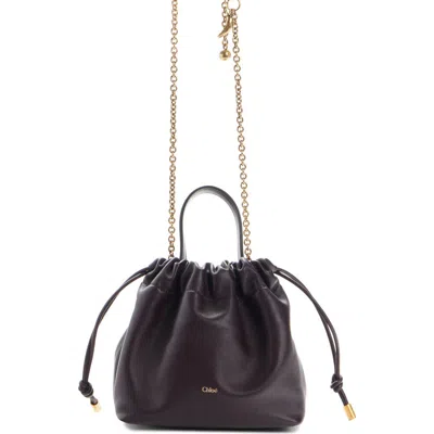 Chloé Mini Icons Leather Shoulder Bag In Purple