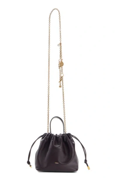 Chloé Mini Icons Leather Shoulder Bag In Purple