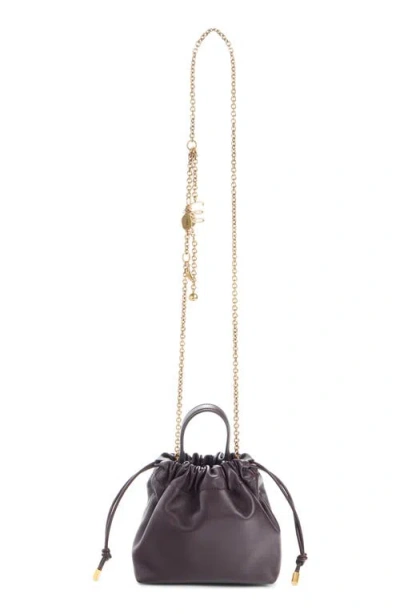 Chloé Mini Icons Leather Shoulder Bag In Purple