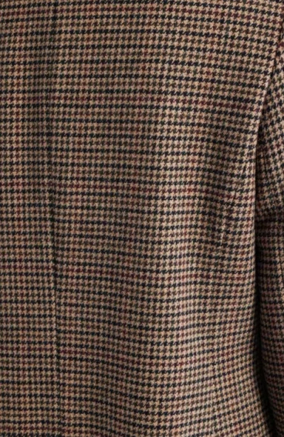 Ralph Lauren Lauren  Houndstooth Coat In Brown