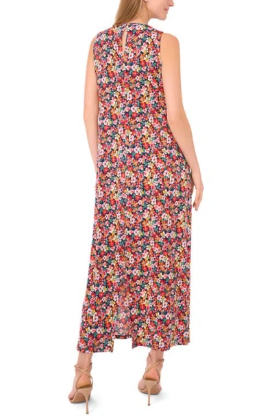 Vince Camuto Floral Print Sleeveless Maxi Dress In Multi