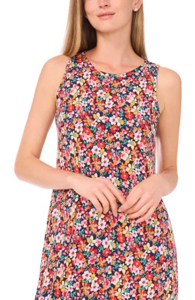 Vince Camuto Floral Print Sleeveless Maxi Dress In Multi